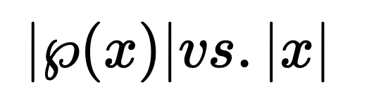 |℘(x)| vs. |x|